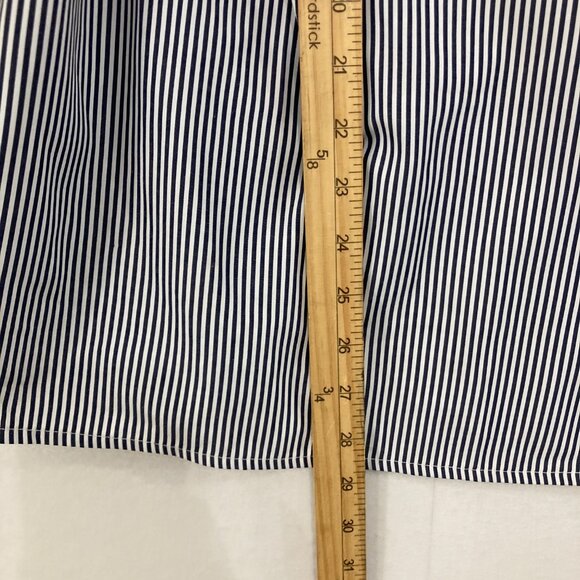 Rafaella Top size 1X V neck Lace Embroidered Striped Preppy Bell Sleeve Feminine - Picture 5 of 11